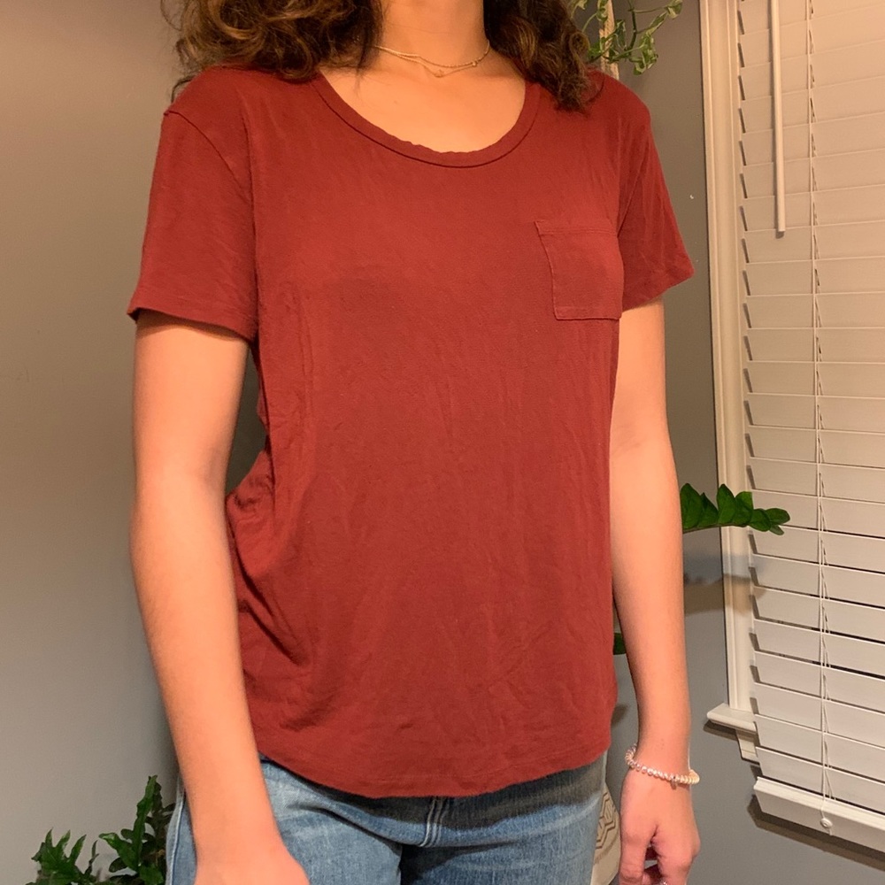 Soft & sexy burnt orange slouch tee